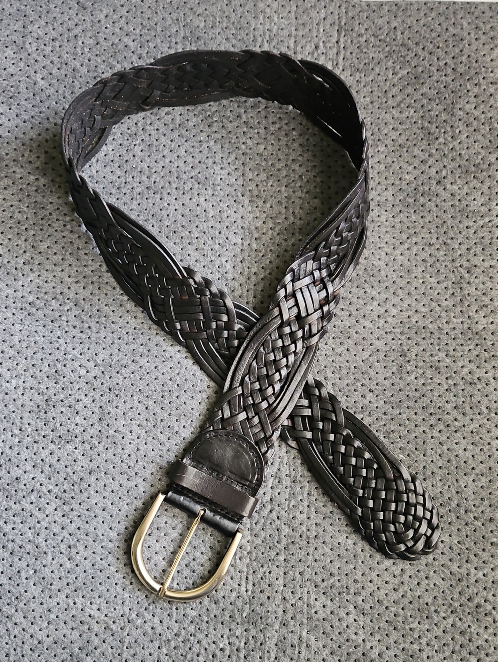 Michael Kors Braided Leather Men's Belt - Black